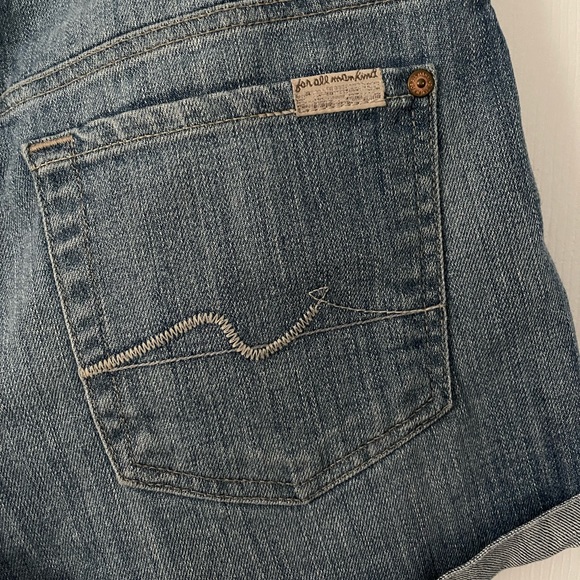 7 FOR ALL MANKIND Denim Cuff Shorts - Picture 3 of 5
